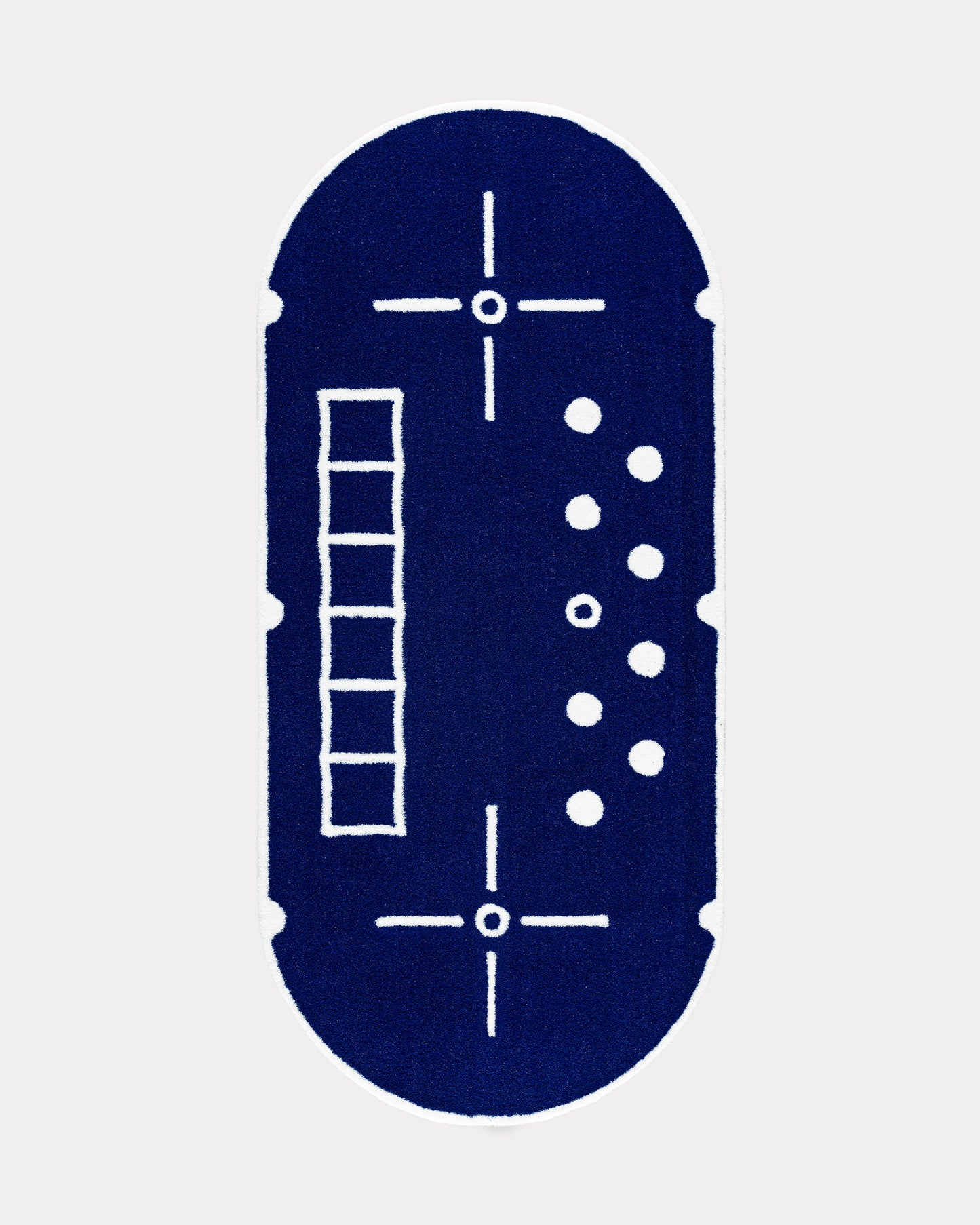 Robot synthetic grass mat by Martin Huberman - top view