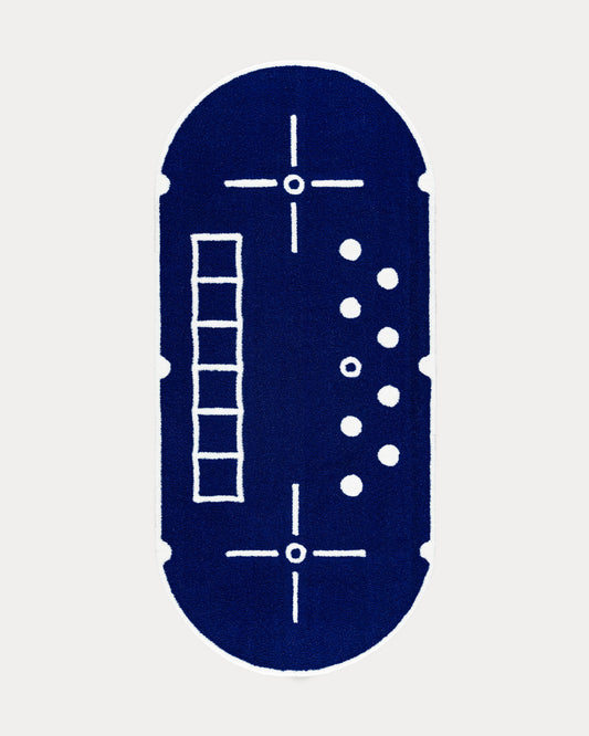 Robot synthetic grass mat by Martin Huberman - top view