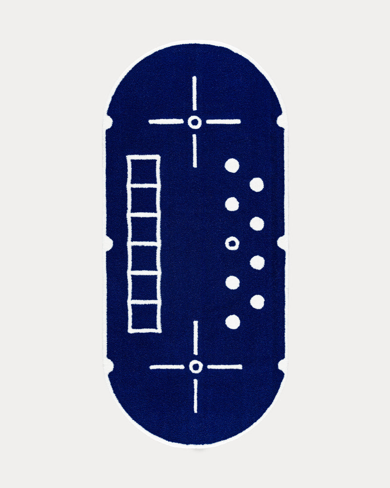 Robot synthetic grass mat by Martin Huberman - top view